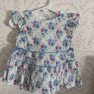 NWT *Janie and Jack* Blue and Red Floral Dress
